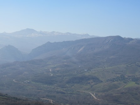 2 bedroom, stone town house with fantastic mountain view from its sun terrace